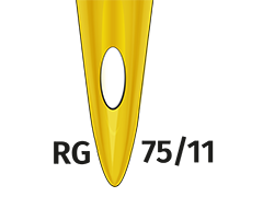 DBxK5 75/11 RG/SAN1 (RG-Spitze mit Titaniumnitrid-Beschichtung)